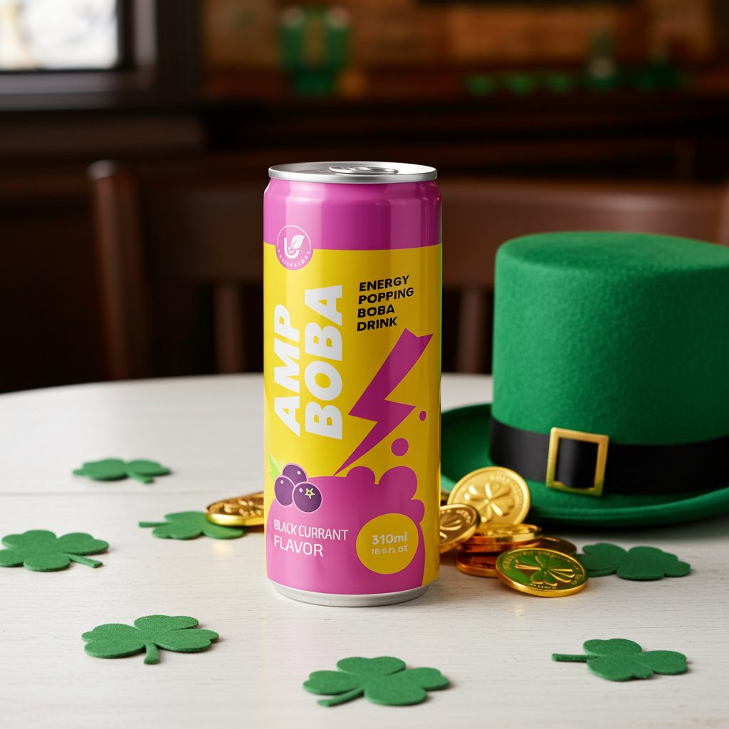 AMPBOBA โ Energy Popping Boba Drink (Black Currant) | 310ml