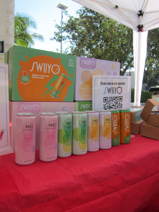 Swiiyo drinks at the Gamma Phi Beta USC Family Weekend Tailgate in Los Angeles