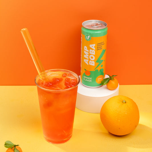 AMPBOBA – Energy Popping Boba Drink (Orange) | 310ml