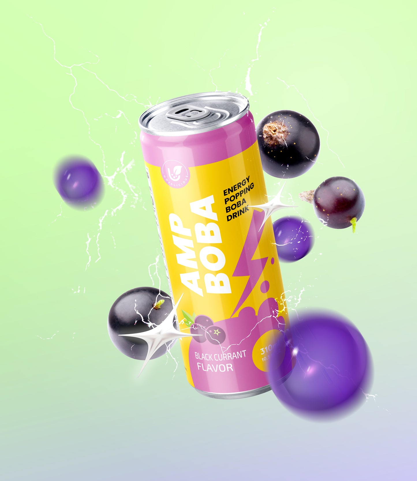 [Buy 10 Get 1 FREE] AMP Boba Energy Popping Drink (11-Case Bundle) - Mix & Match Orange/Black Currant | Perfect for Group Buys