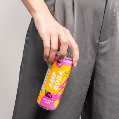 AMPBOBA – Energy Popping Boba Drink (Black Currant) | 310ml