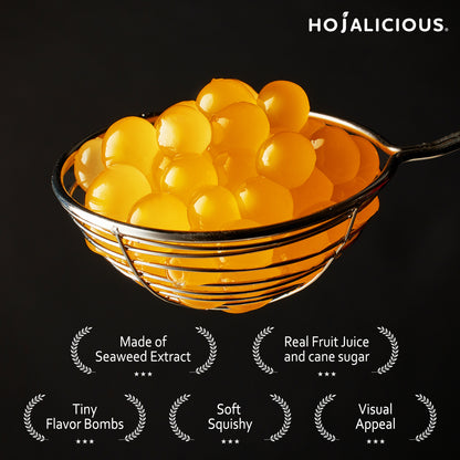 Lot varié de billes de tapioca éclatantes : Original, Orange, Cassis