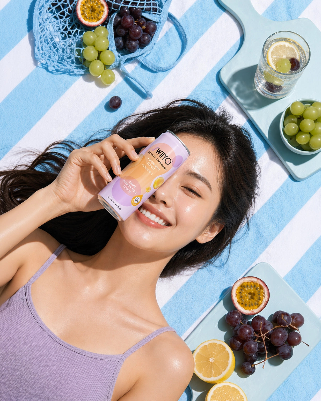 Swiiyo Aura Beauty Sparkling Water – Grape Passion Fruit
