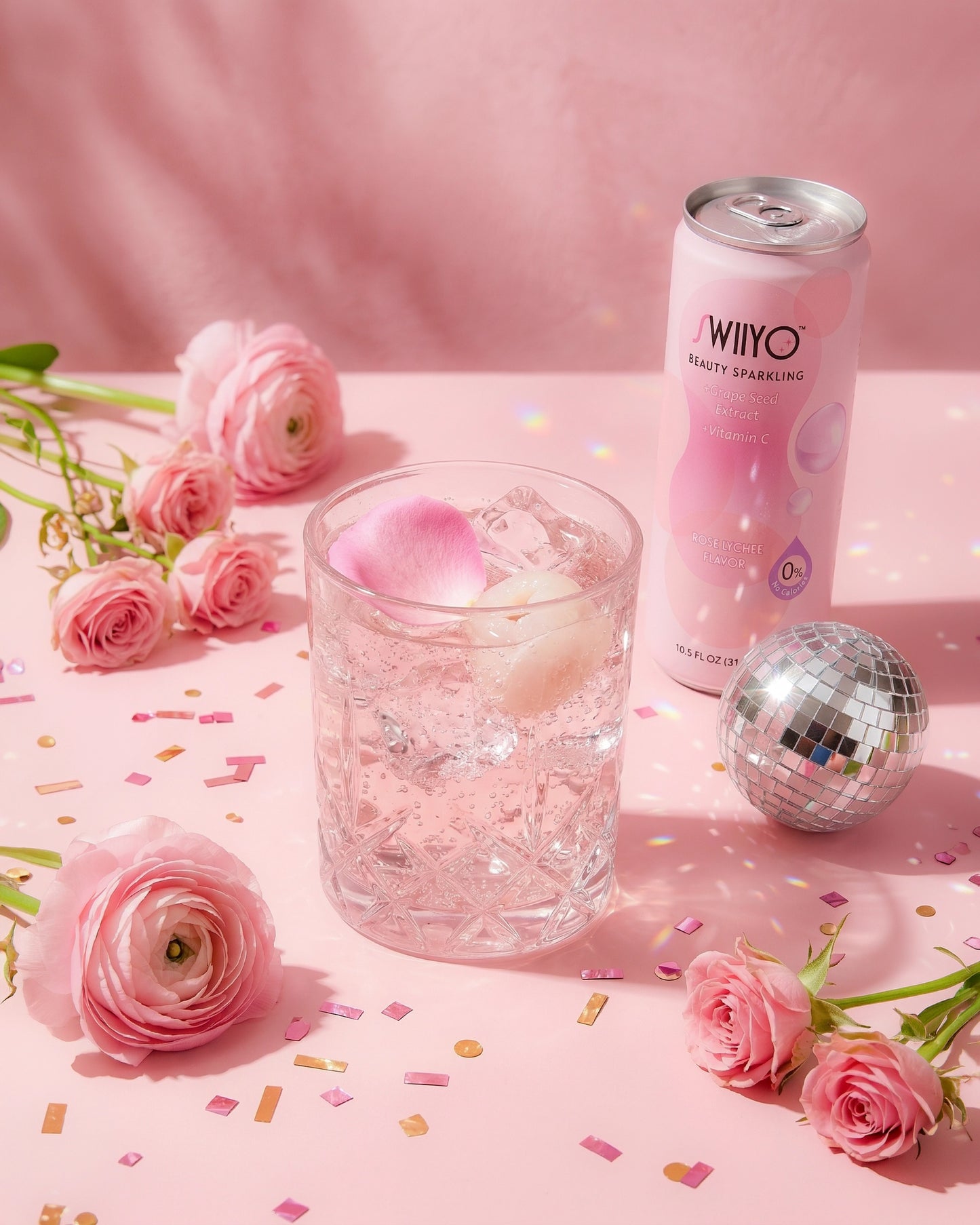 Eau Gazeuse Swiiyo Aura Beauty – Rose Litchi