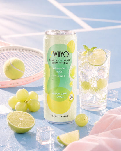 Swiiyo Aura Beauty Sparkling Water – Unsweetened Muscat Grape