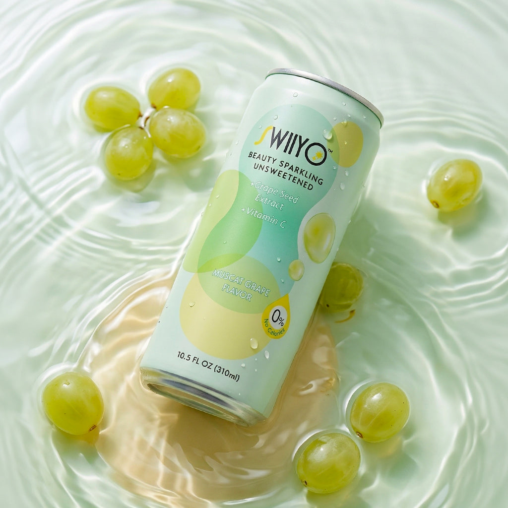 Swiiyo Aura Beauty Sparkling Water – Unsweetened Muscat Grape